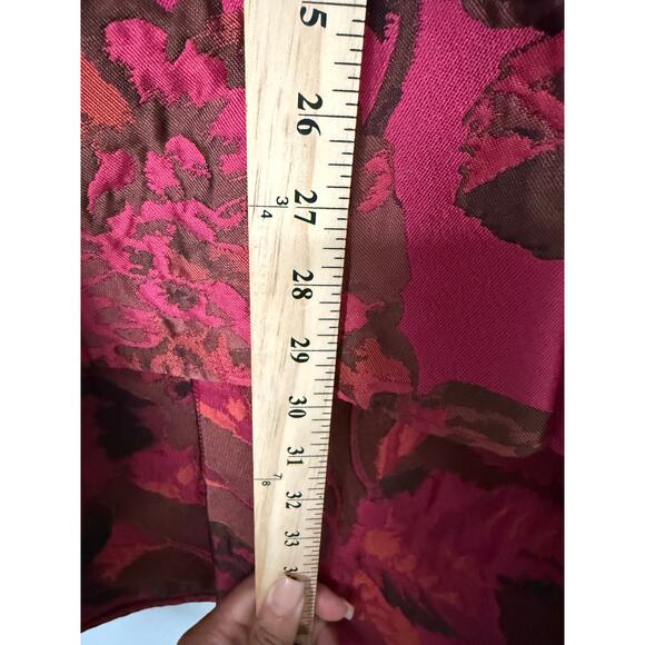 Max & Co Avant Garde Jacquard Floral Elegant Old Money Asymmetrical Midi 4 - Picture 7 of 9